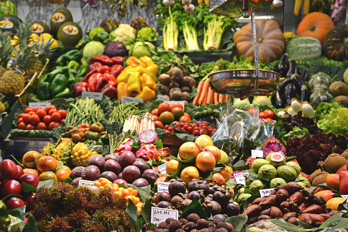 Fruits et legumes variés