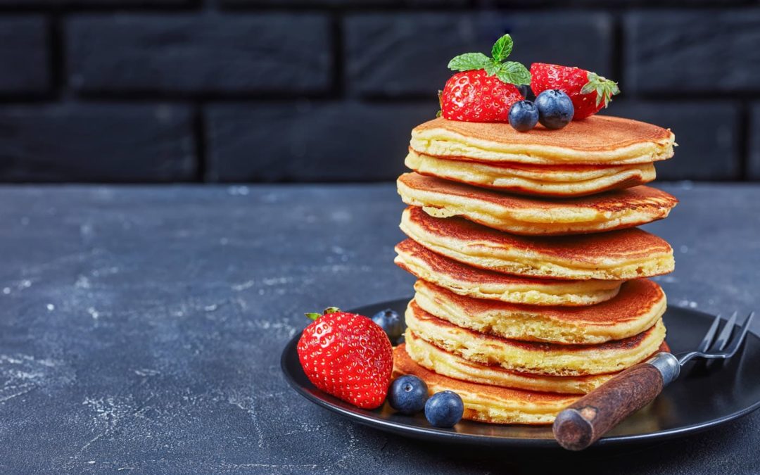 Pancakes Low Carb à la poudre d’amande et crème aux fruits rouges