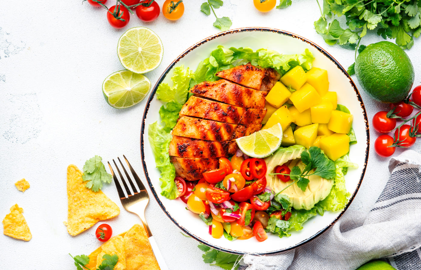 salade de poulet et mangue