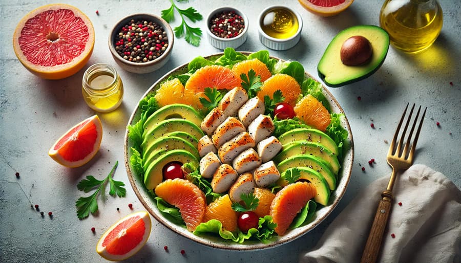 header-Salade-de-poulet-aux-agrumes-et-avocat salade antioxydant